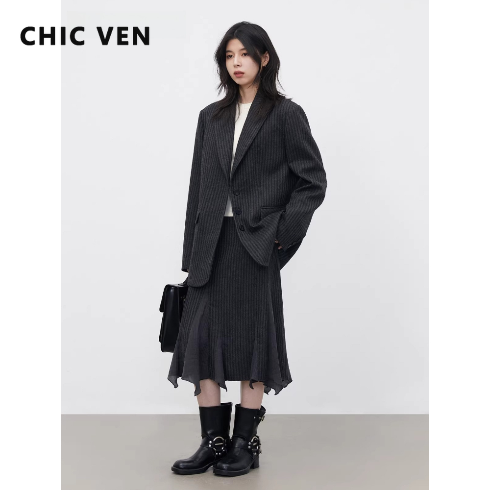 Winter Clothing Women Sale - CHIC VEN Fashion Women Woolen Blazer