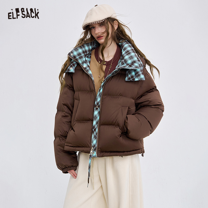 Puffer Jacket Women Down - ELFSACK 2025 Reversible Puffer Jacket Women,