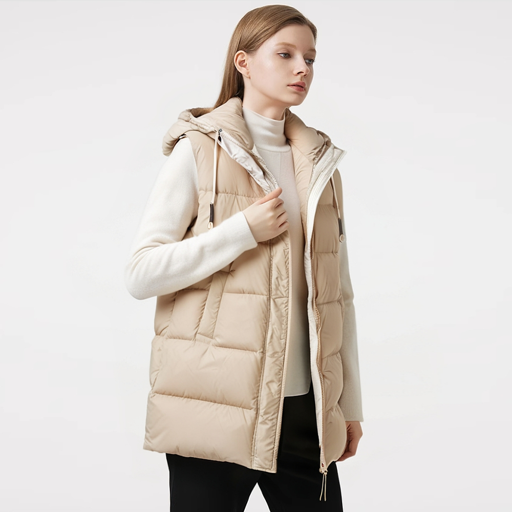 Puffer Jacket Women Down - CA-39 In Stock Hooded Zip Covered