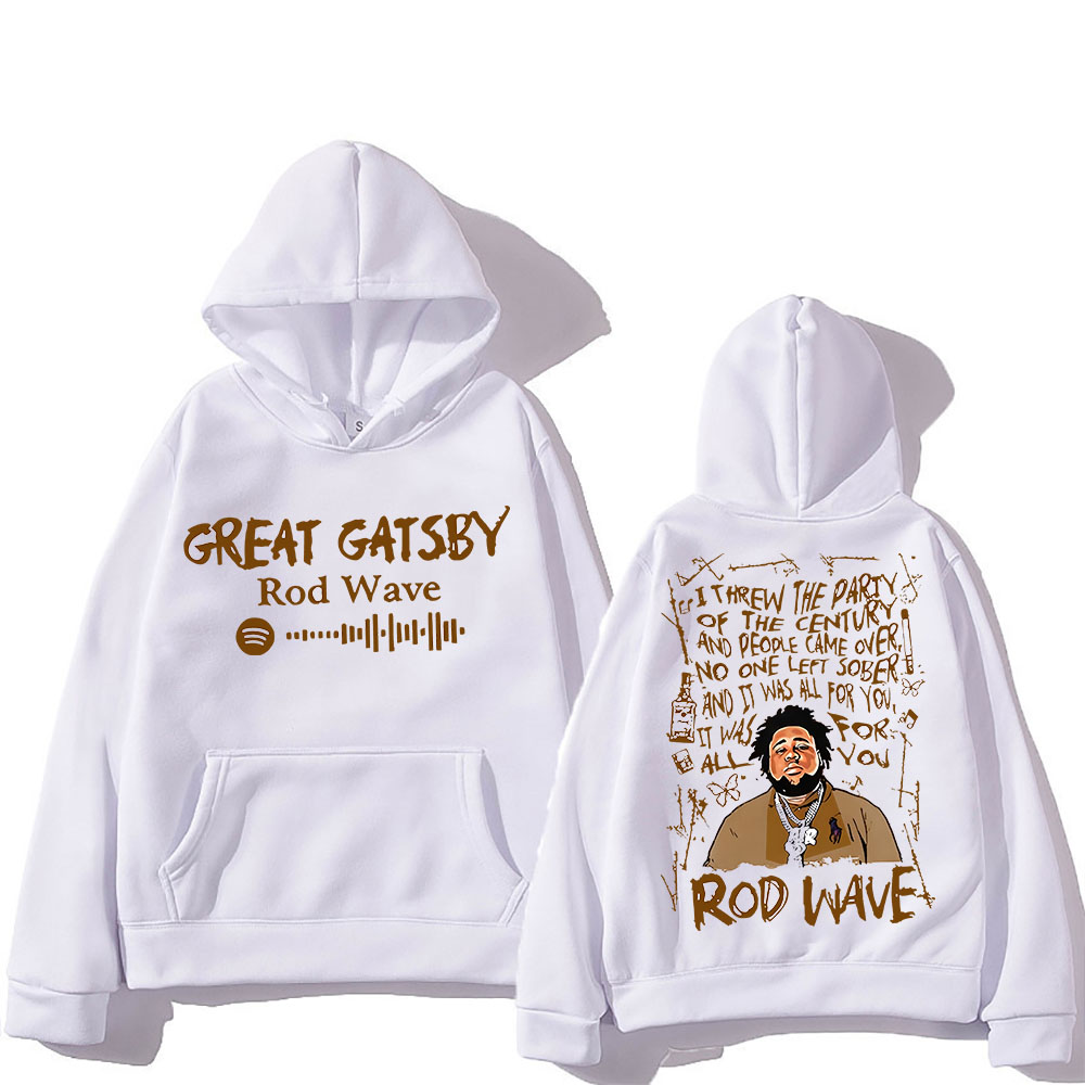 Y2K Winter Clothing - Rod Wave Graphic Printing Hooded Winter