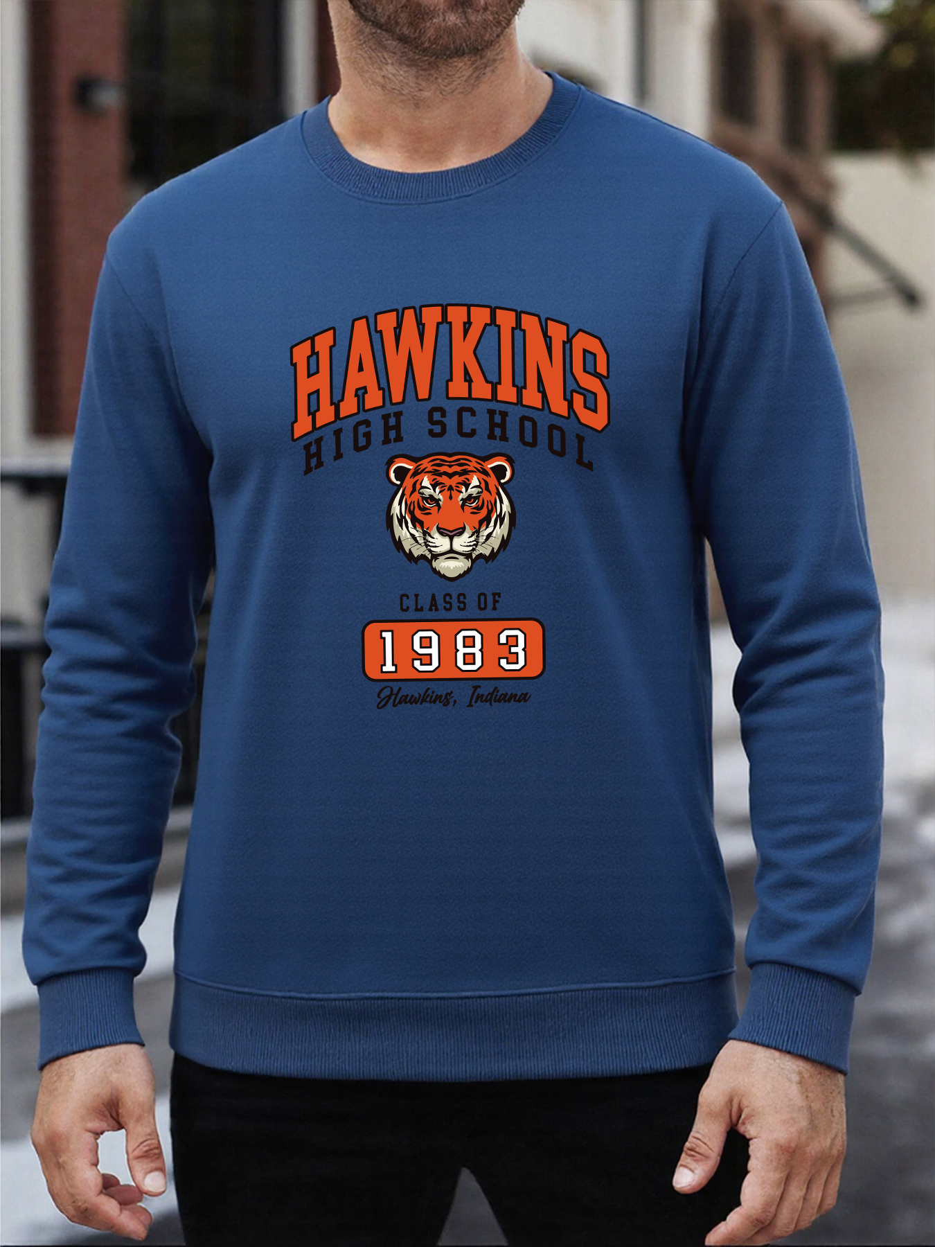 Winter Clothing English - Tiger 1983 Print Mens Sweatshirt Crewneck