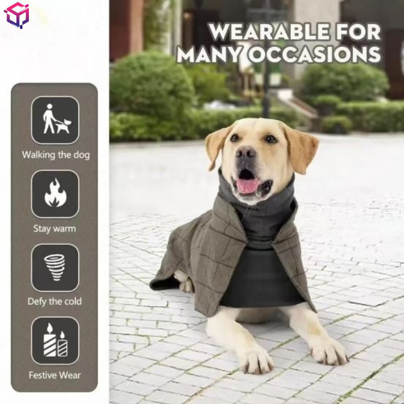 Warm Dog Coat English Plaid Do - Winter Clothing English ulasan dan harga