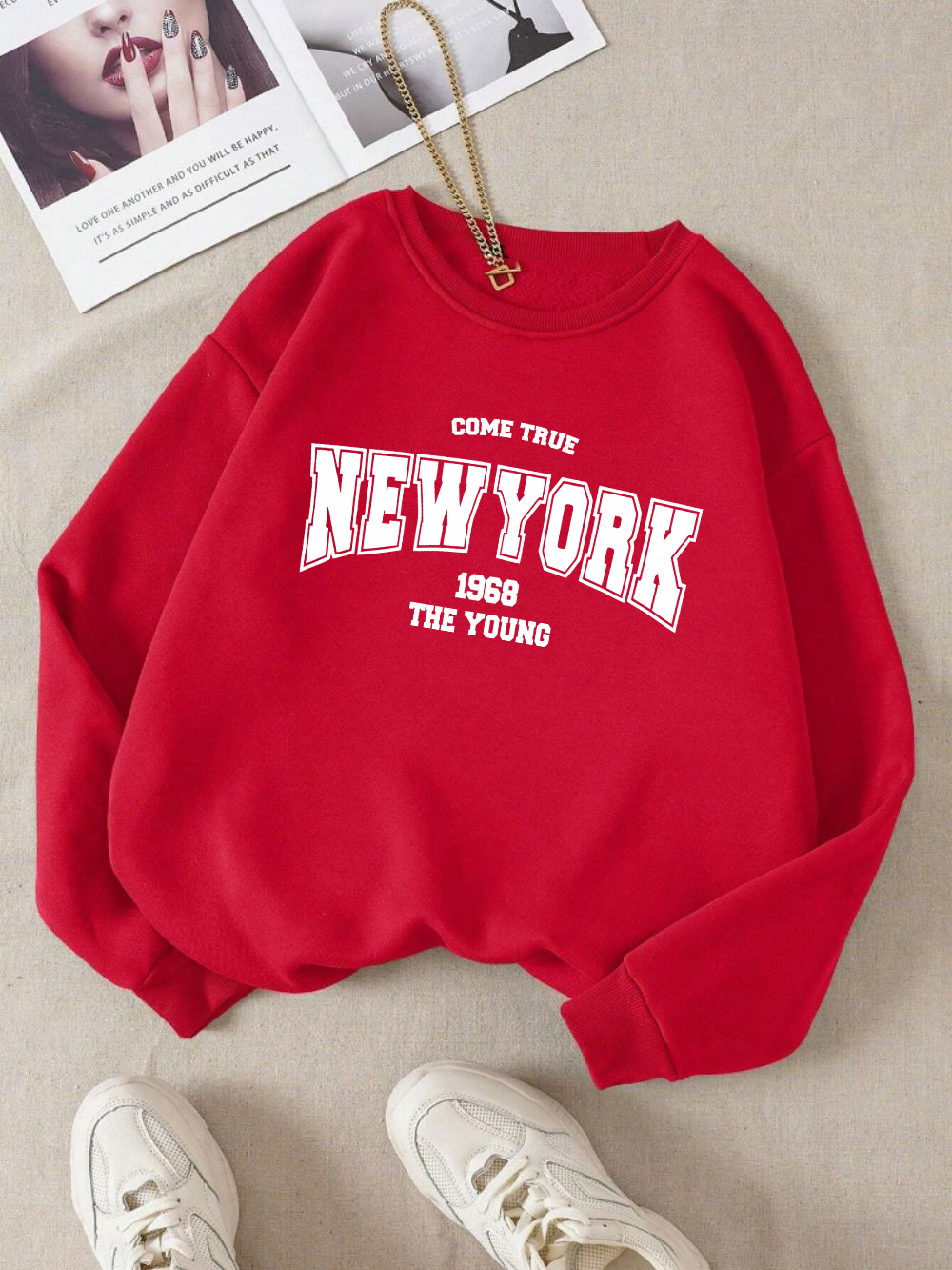 New York 1968 Women Sweatshirt - Winter Clothing New York ulasan dan harga