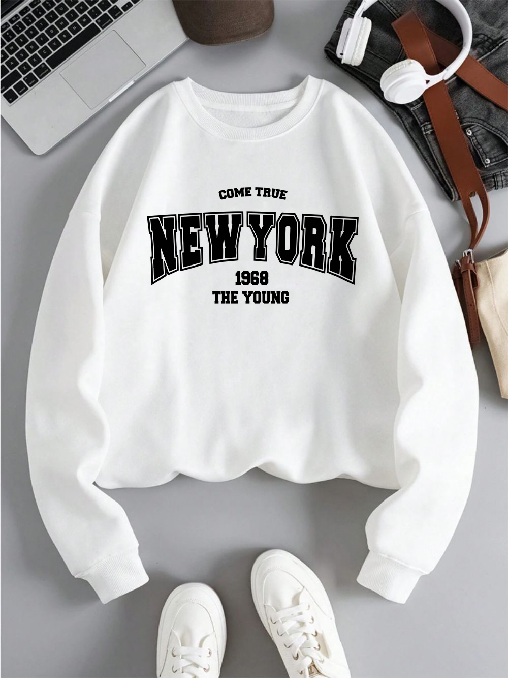 New York 1968 Women Sweatshirt - Winter Clothing New York ulasan dan harga
