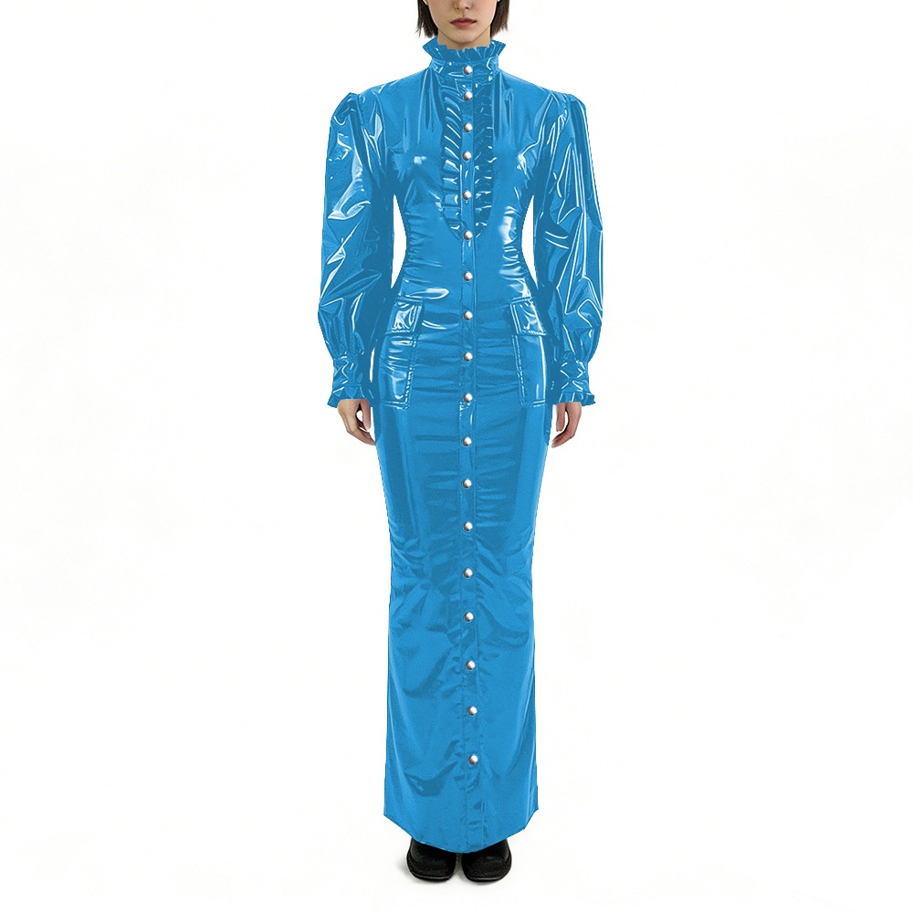 Glossy PVC Long Pencil Dress P - Winter Clothing Outfits ulasan dan harga