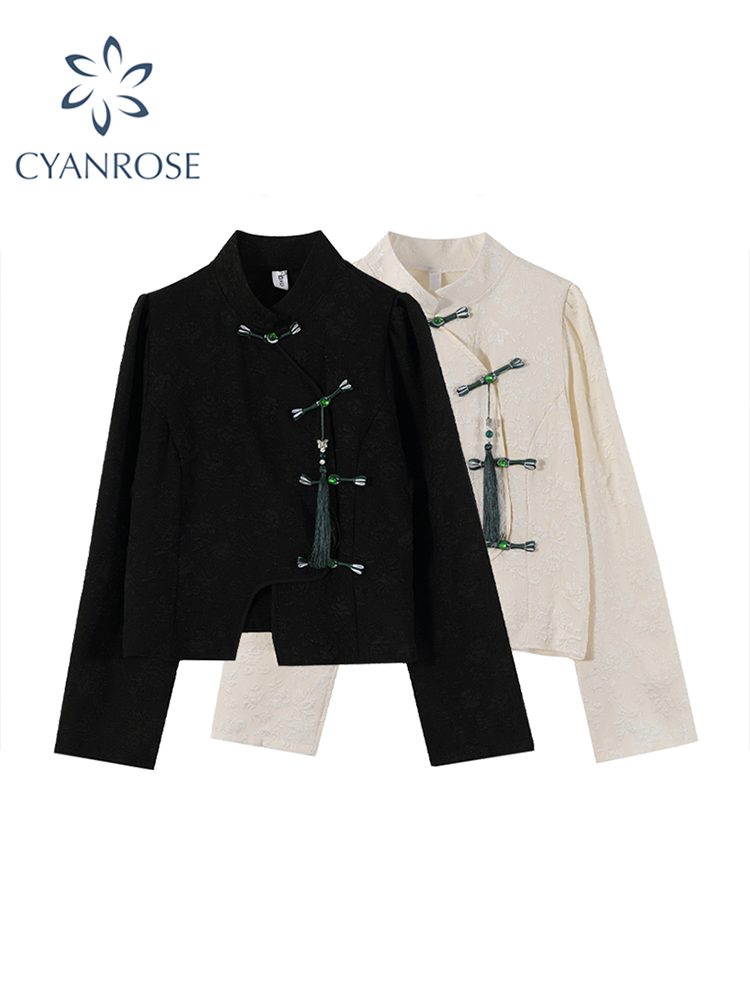 Women's Black Shirts and Blous - Winter Clothing Vintage ulasan dan harga