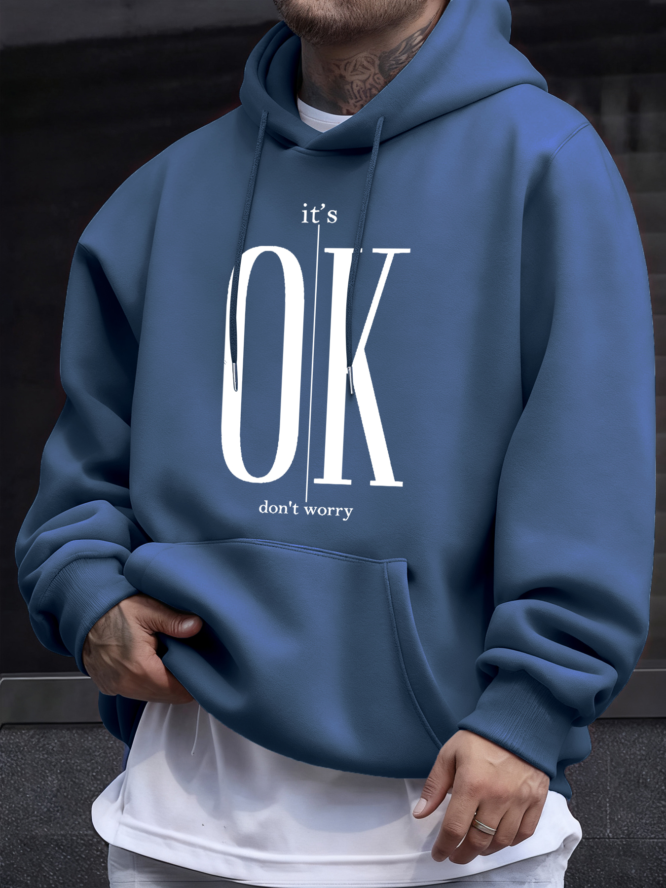 It'S Ok Don'T Worry Text Print - Winter Clothing English ulasan dan harga