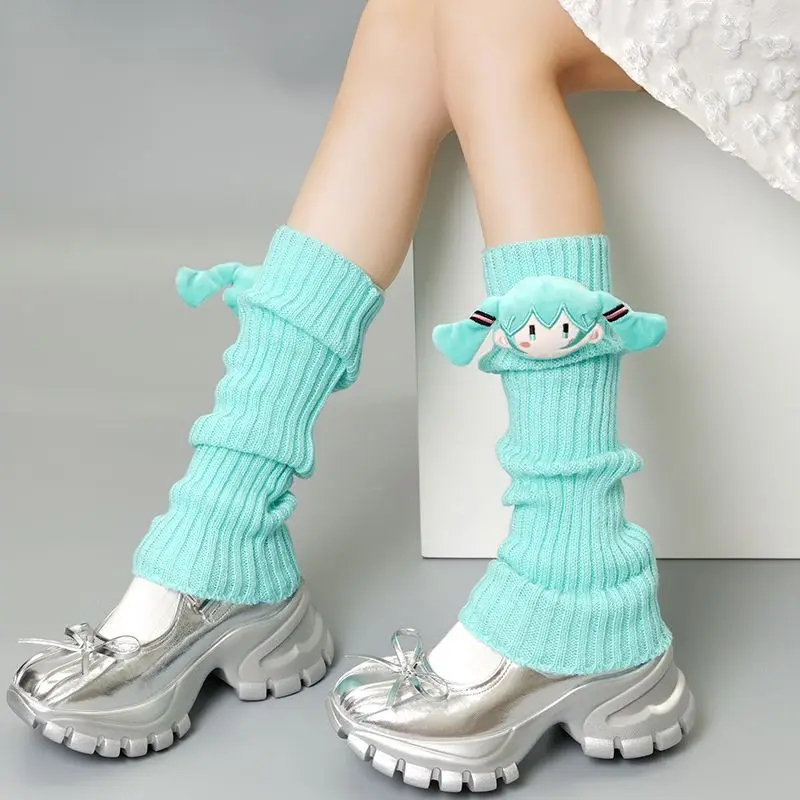 Cute Dopamine Knitted Stacked  - Winter Clothing Leg Warmers ulasan dan harga