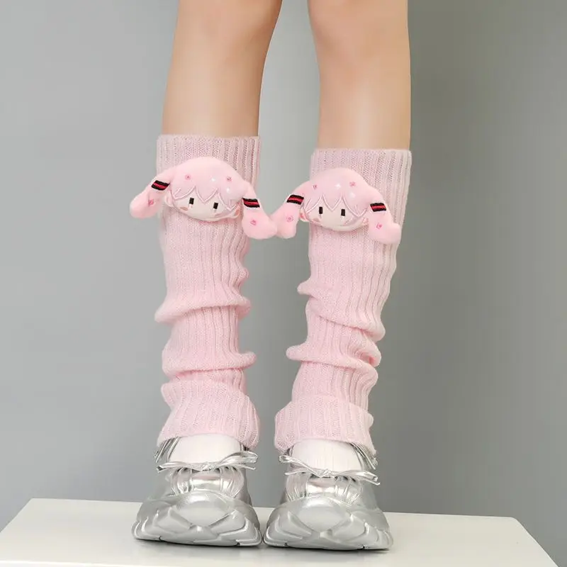 Cute Dopamine Knitted Stacked  - Winter Clothing Leg Warmers ulasan dan harga
