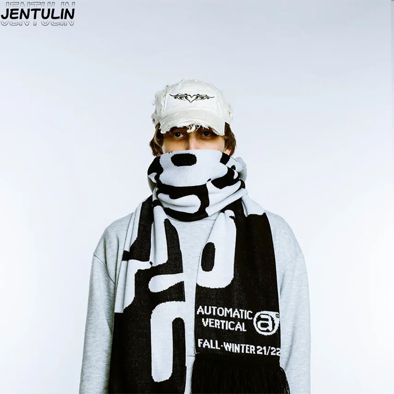 Punk Fashion Creative Striped  - Y2K Winter Clothing ulasan dan harga