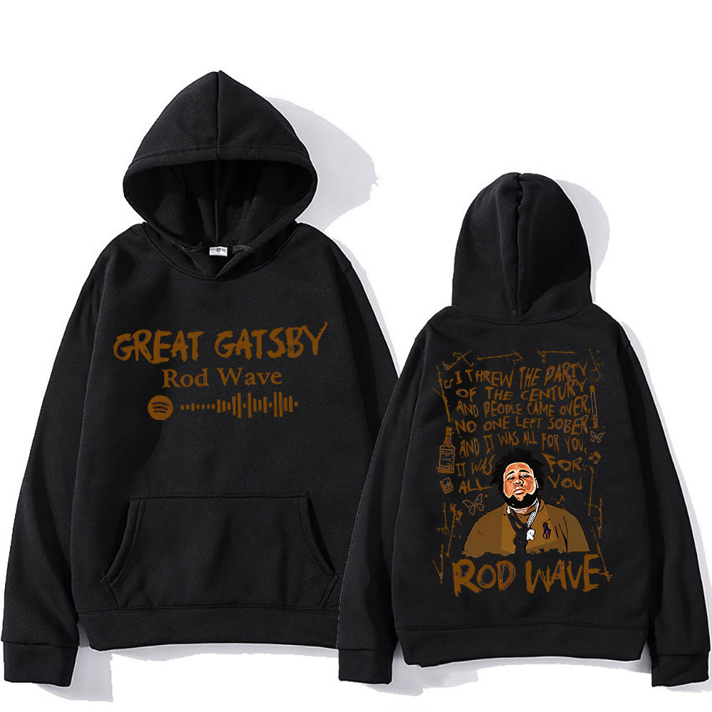 Rod Wave Graphic Printing Hood - Y2K Winter Clothing ulasan dan harga