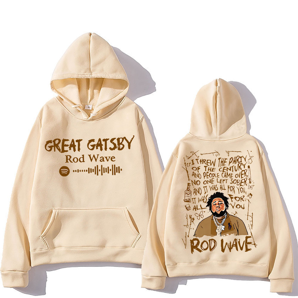 Rod Wave Graphic Printing Hood - Y2K Winter Clothing ulasan dan harga