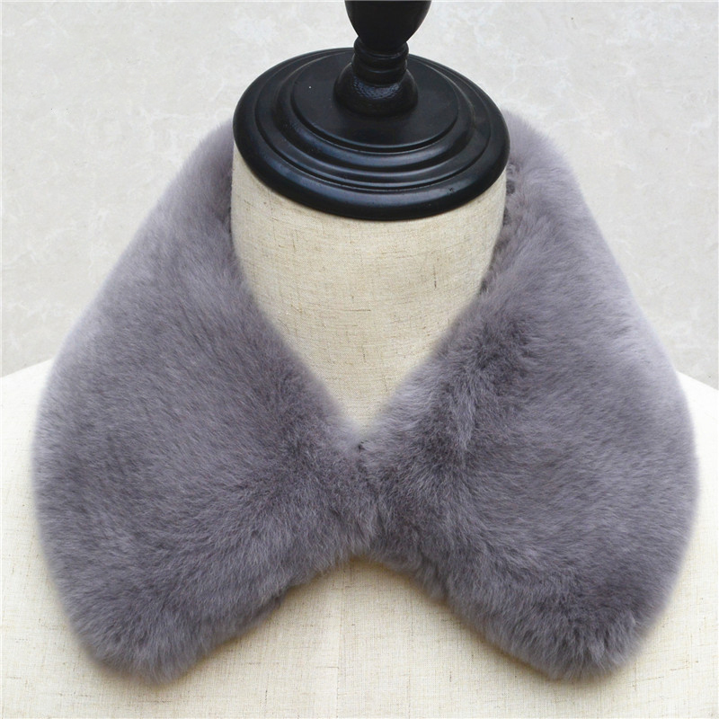Real Rex Rabbit Fur Collar Wom - Winter Clothing Women Sale ulasan dan harga