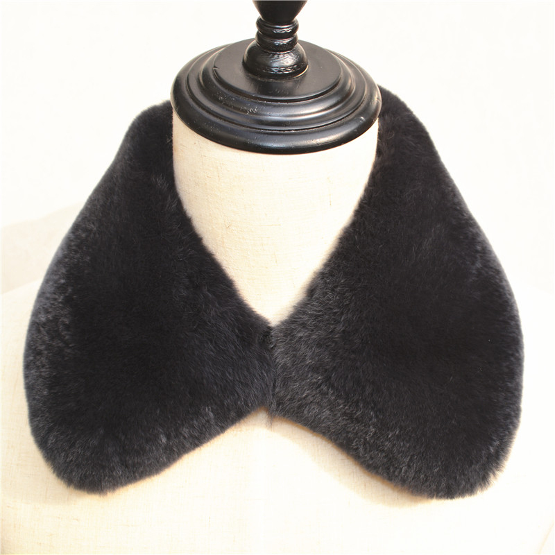 Real Rex Rabbit Fur Collar Wom - Winter Clothing Women Sale ulasan dan harga