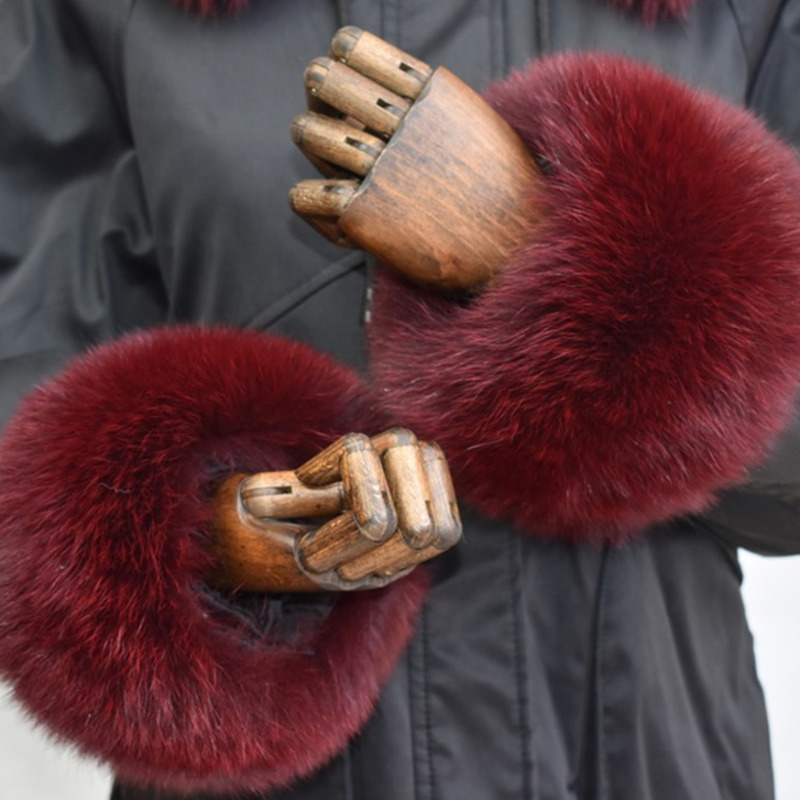 Fox Fur Cuffs For Women Whole  - Winter Clothing Women Sale ulasan dan harga