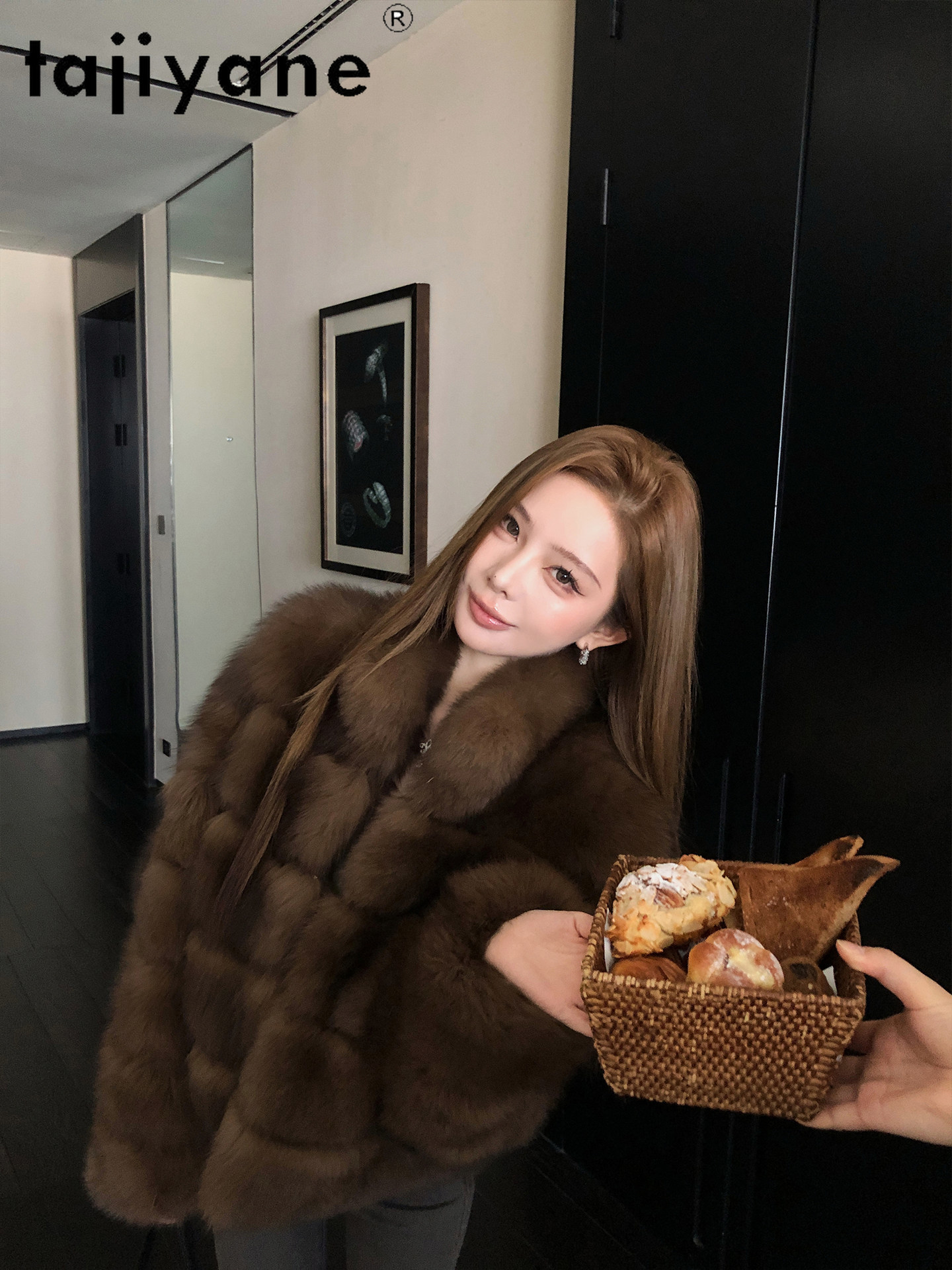 TAJIYANE Natural Whole Fox Fur - Winter Clothing Vintage ulasan dan harga