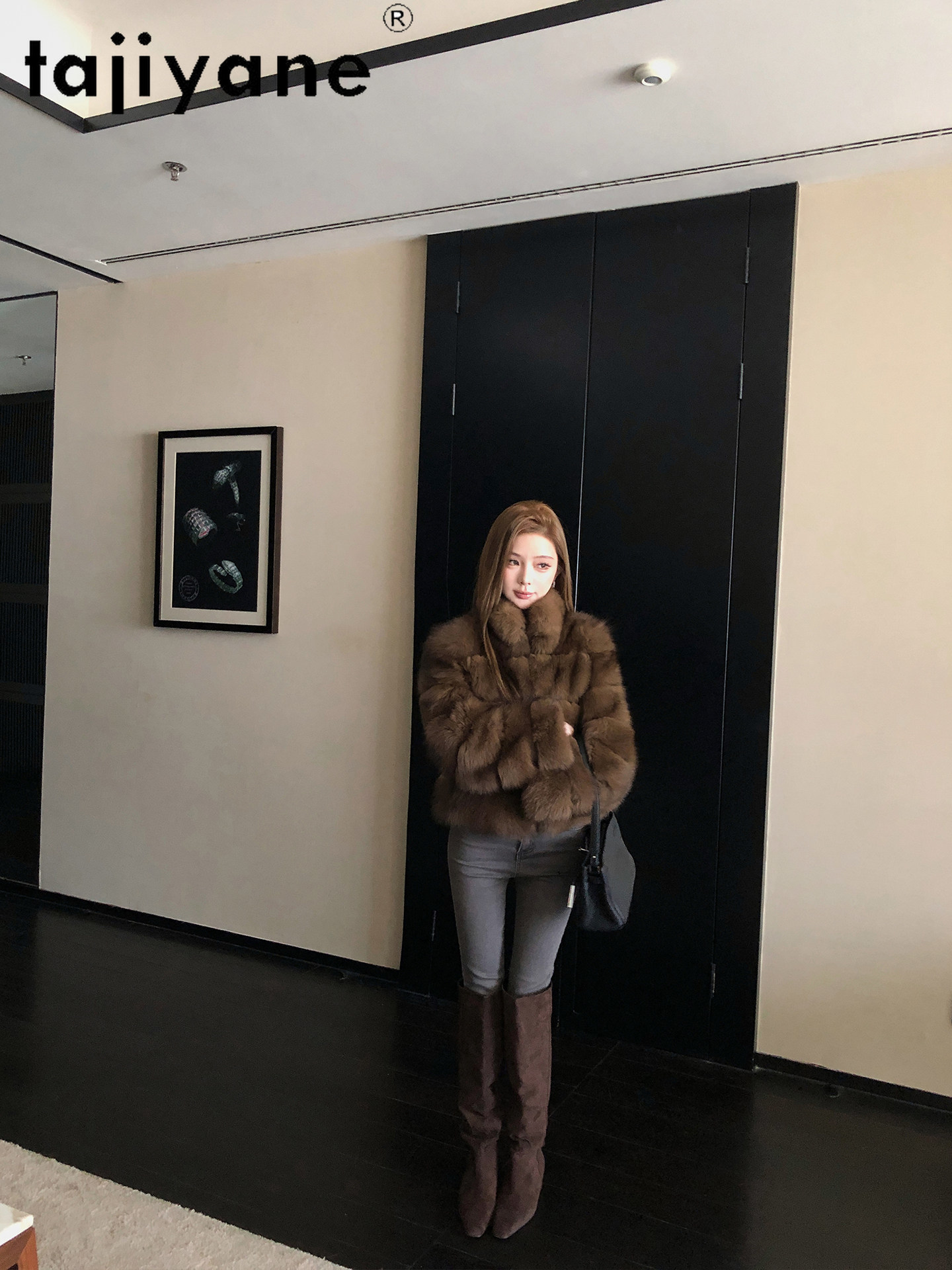 TAJIYANE Natural Whole Fox Fur - Winter Clothing Vintage ulasan dan harga