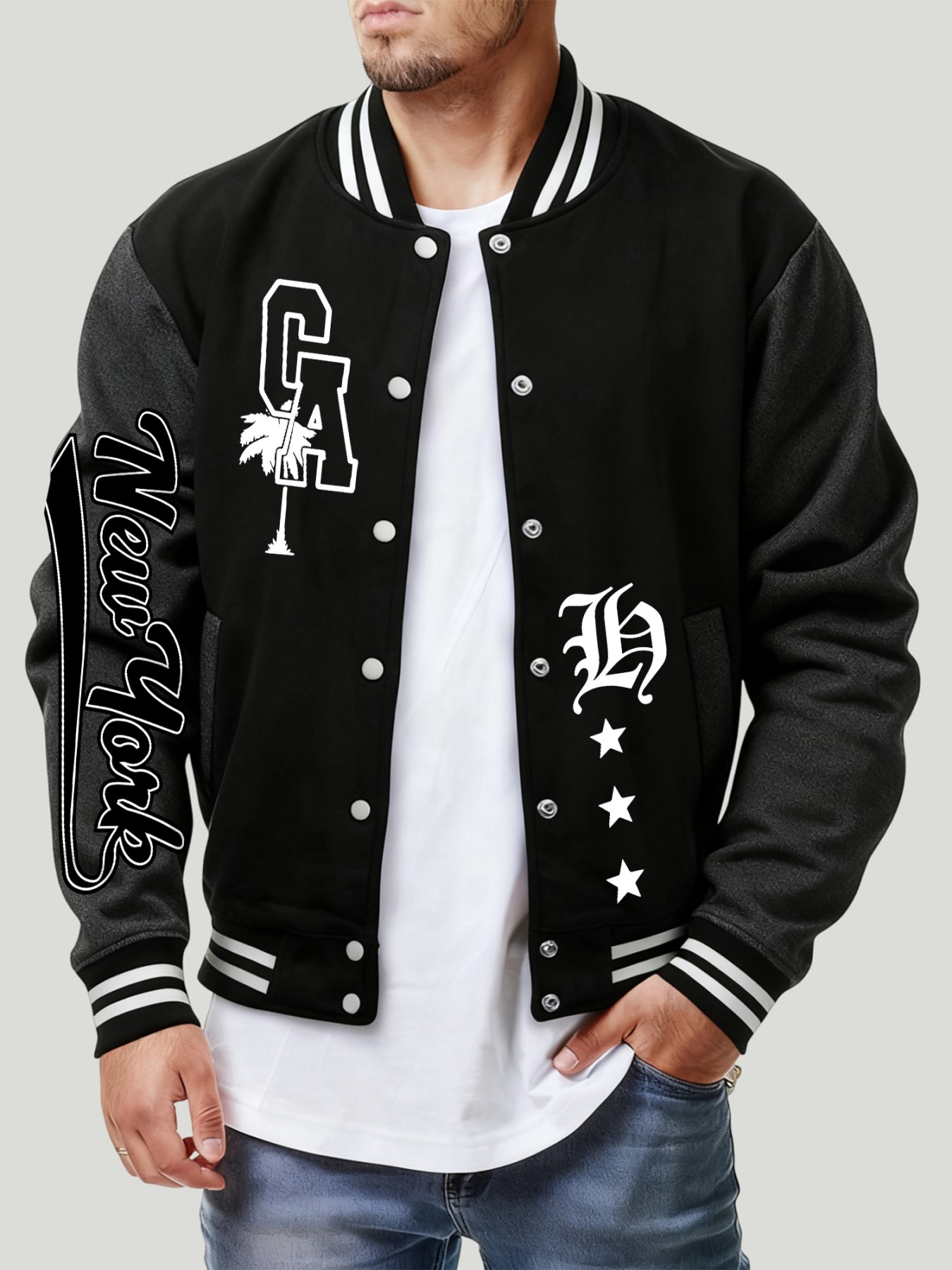 New York Letter Ca Star Patter - Winter Clothing New York ulasan dan harga