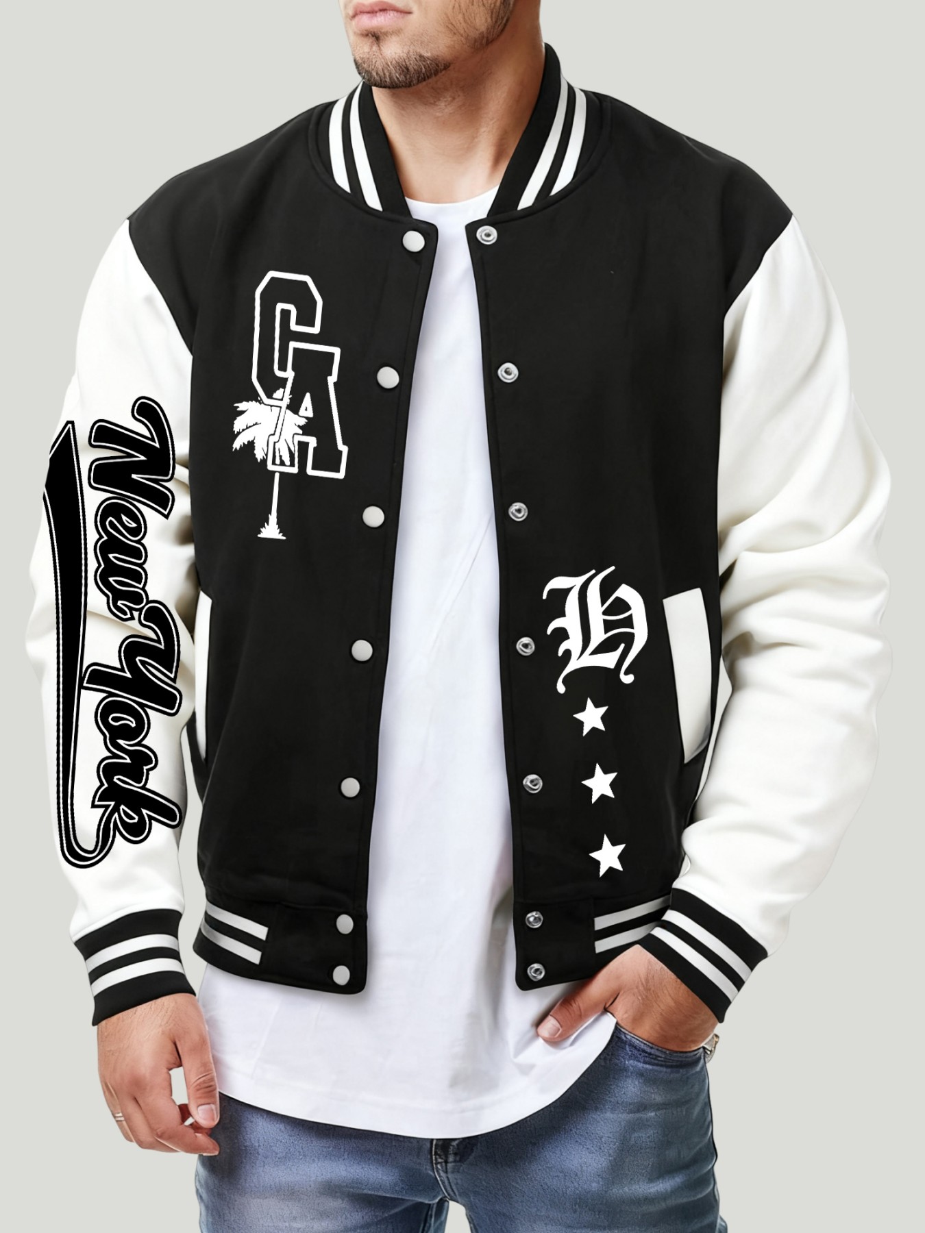 New York Letter Ca Star Patter - Winter Clothing New York ulasan dan harga