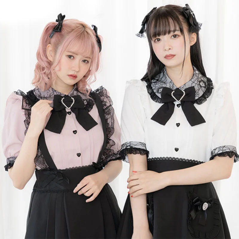 Kawaii Women Shirts Lolita Y2K - Y2K Winter Clothing ulasan dan harga