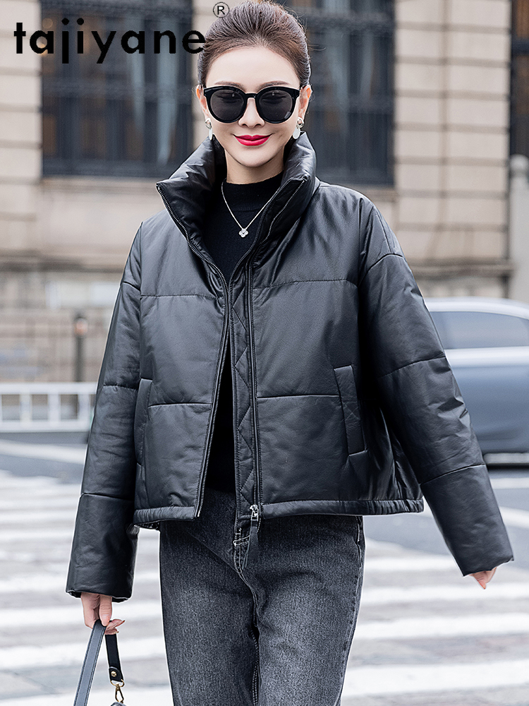 TAJIYANE 100% Cow Leather Goos - Puffer Jacket Women Down ulasan dan harga