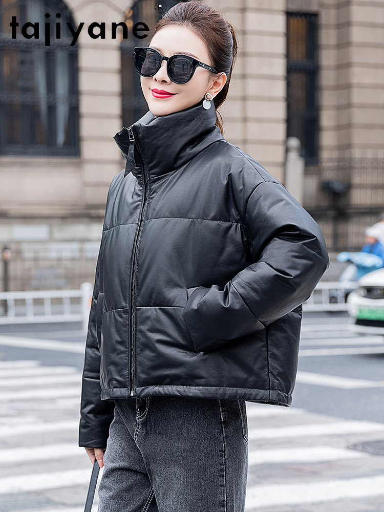 TAJIYANE 100% Cow Leather Goos - Puffer Jacket Women Down ulasan dan harga