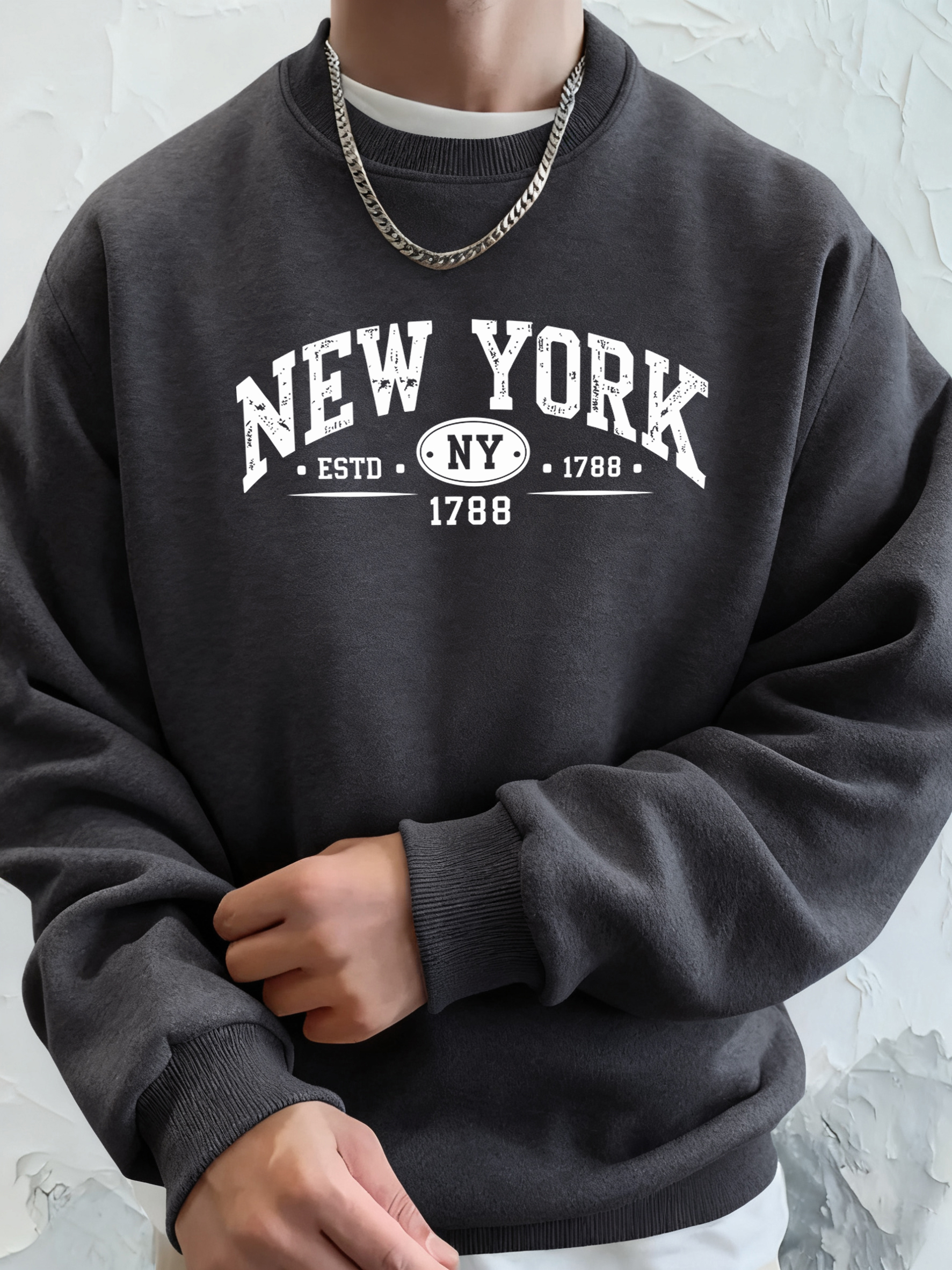 New York Estd 1788 Printed Aut - Winter Clothing New York ulasan dan harga