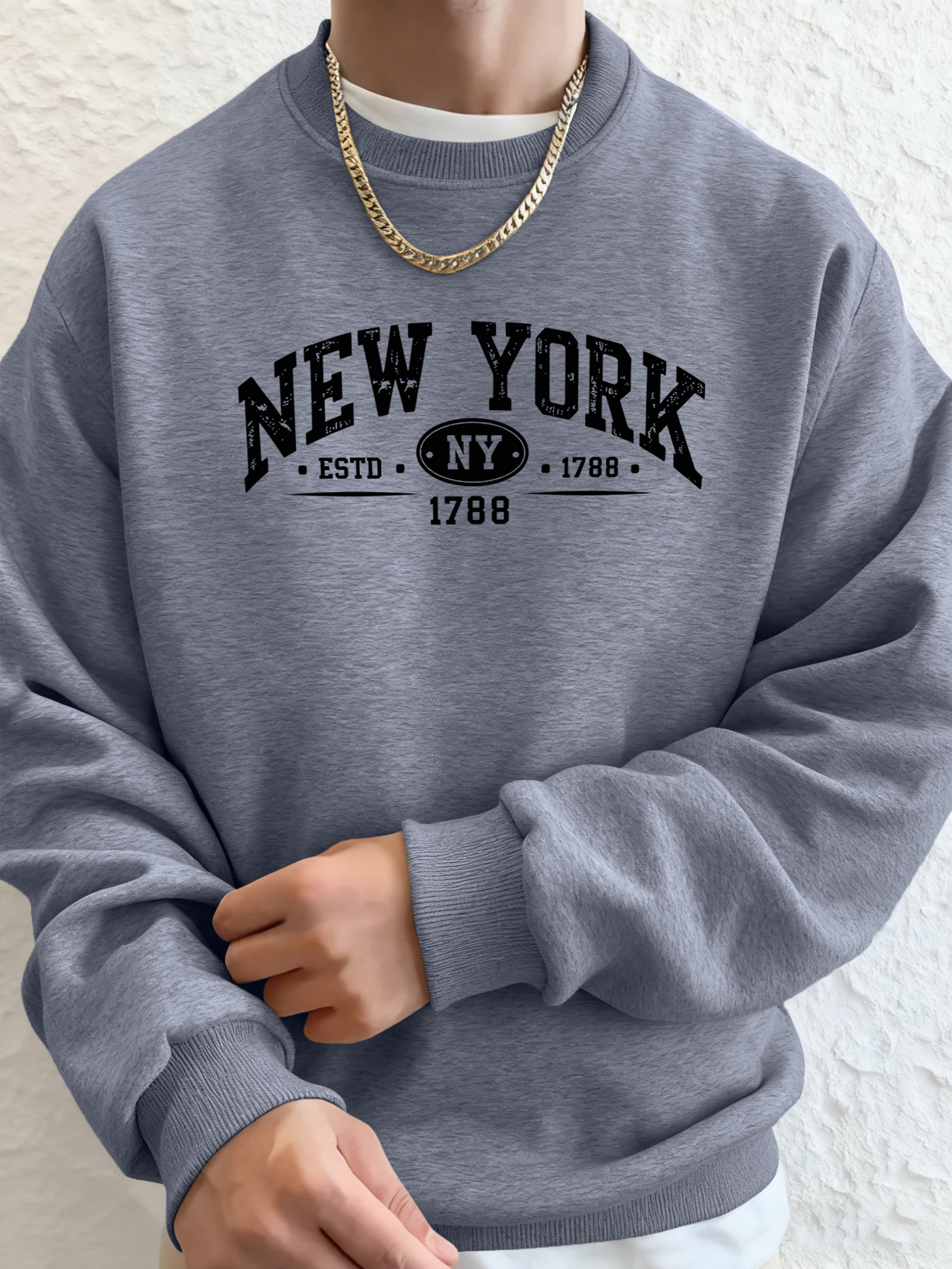 New York Estd 1788 Printed Aut - Winter Clothing New York ulasan dan harga