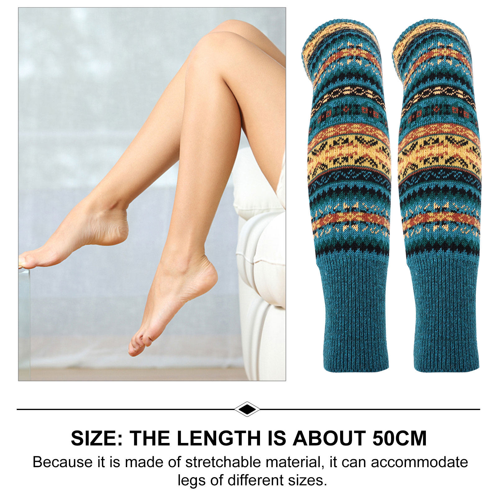 2Pairs Wool Leg Cover Elegant  - Winter Clothing Leg Warmers ulasan dan harga