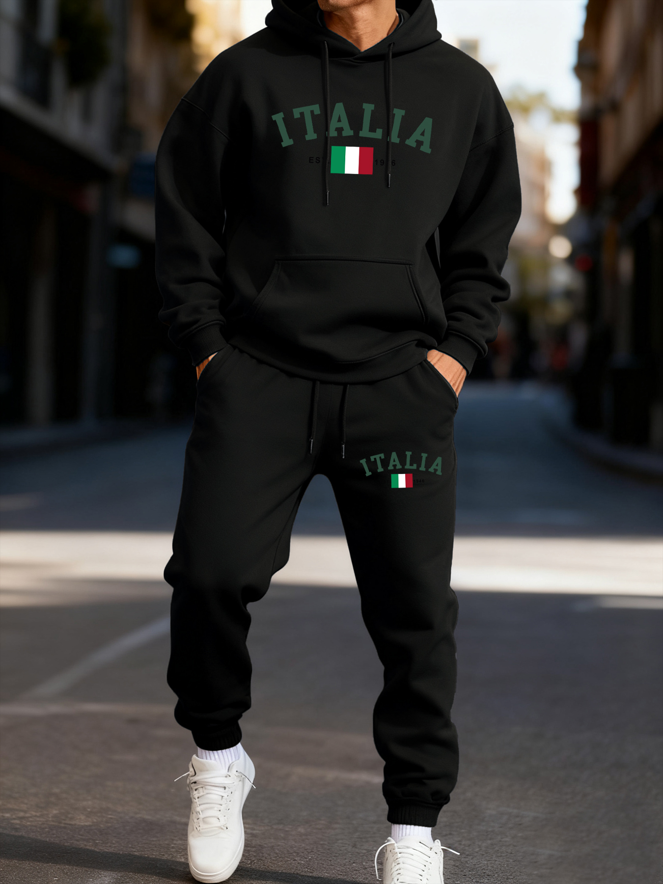 Italia Italian Flag Print Man  - Winter Clothing English ulasan dan harga