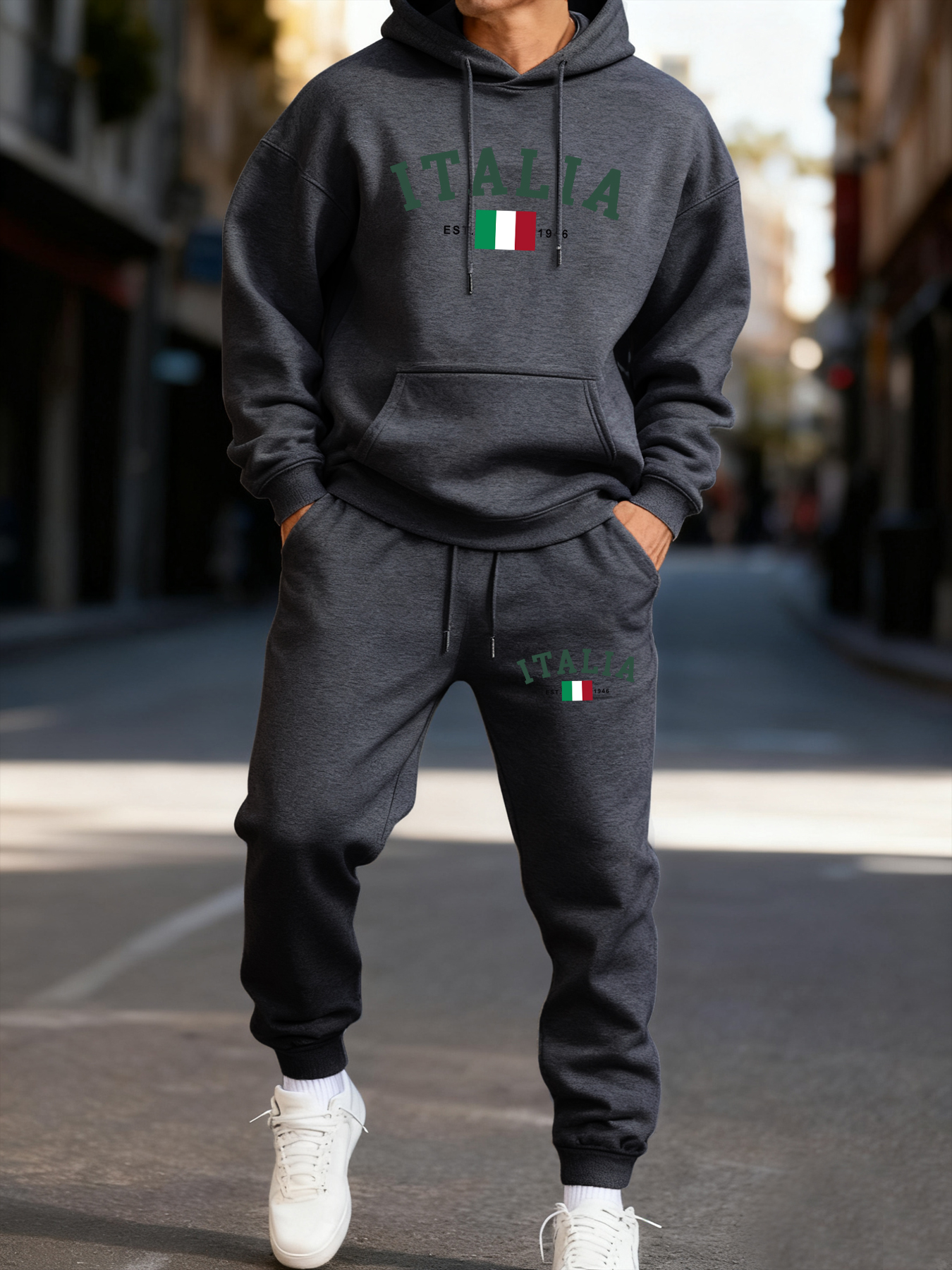 Italia Italian Flag Print Man  - Winter Clothing English ulasan dan harga