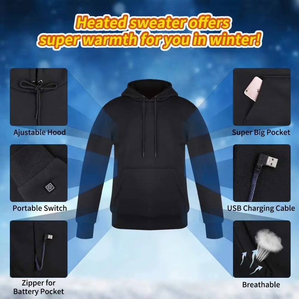 Women USB Heating Hoodies men  - Winter Clothing Women Sale ulasan dan harga