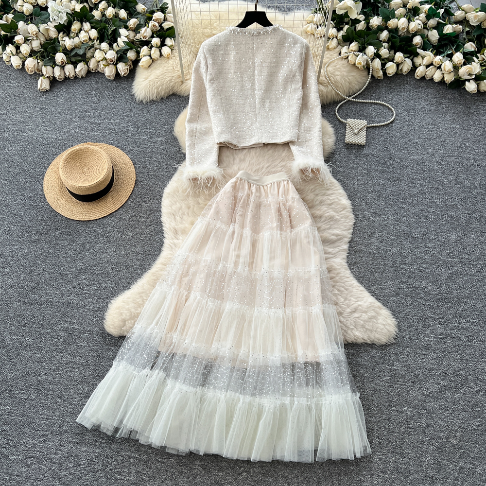Chic  Vintage Beading mesh Ele - Winter Clothing Vintage ulasan dan harga