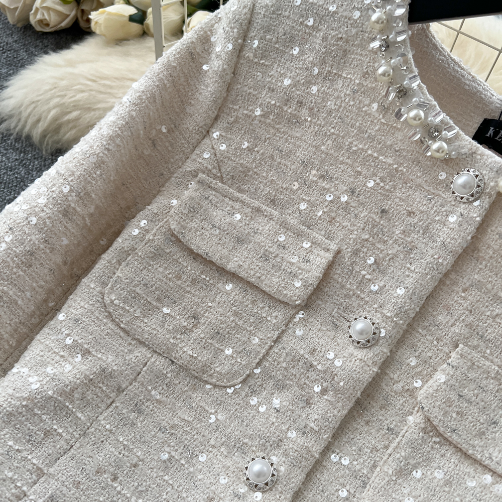 Chic  Vintage Beading mesh Ele - Winter Clothing Vintage ulasan dan harga