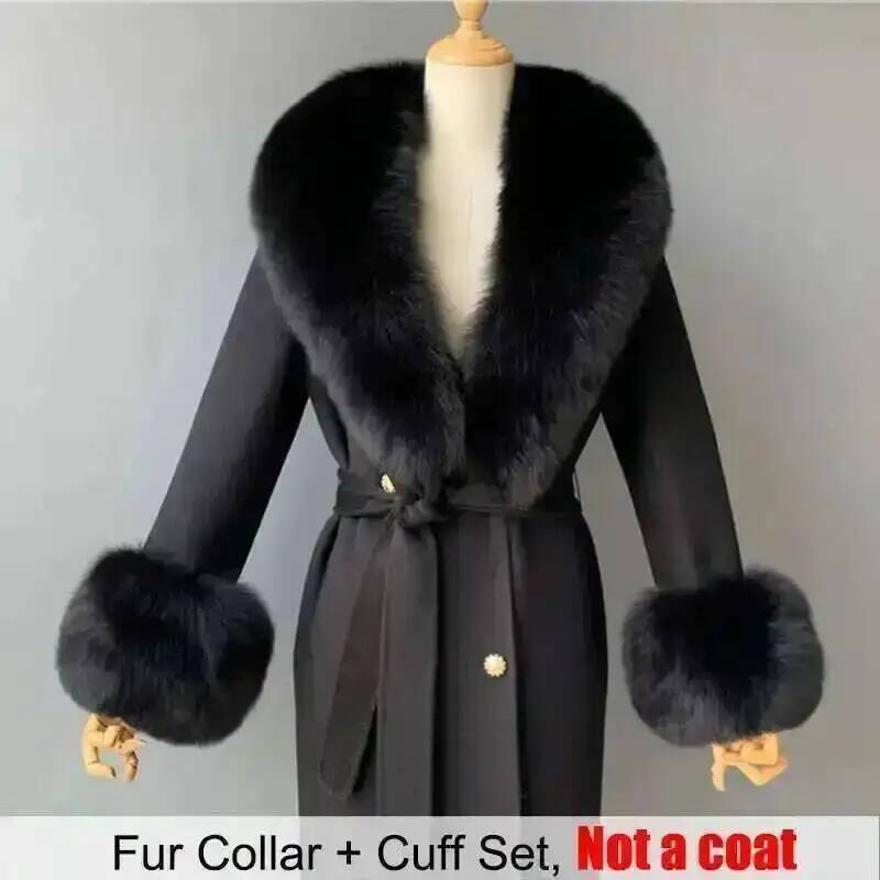 Real Fur Collar And Cuffs Set  - Winter Clothing Women Sale ulasan dan harga