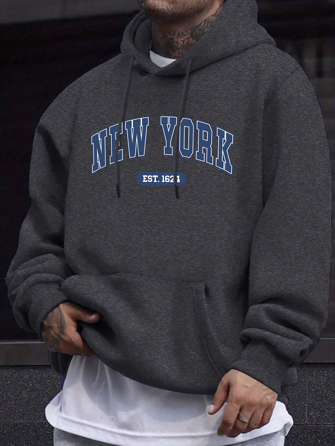 New York Creative Letter Print - Winter Clothing New York ulasan dan harga