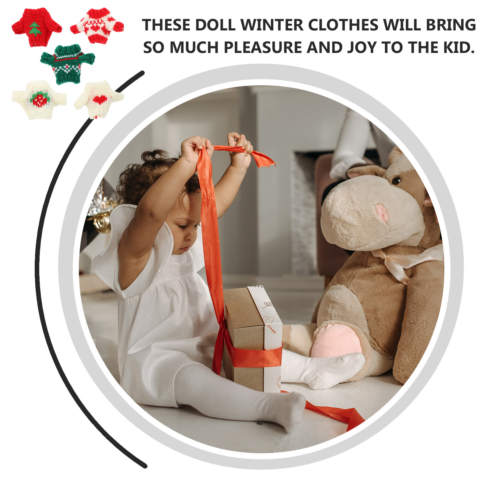 5Pcs Fashion Sweaters Decorati - Winter Clothing Dress Up ulasan dan harga
