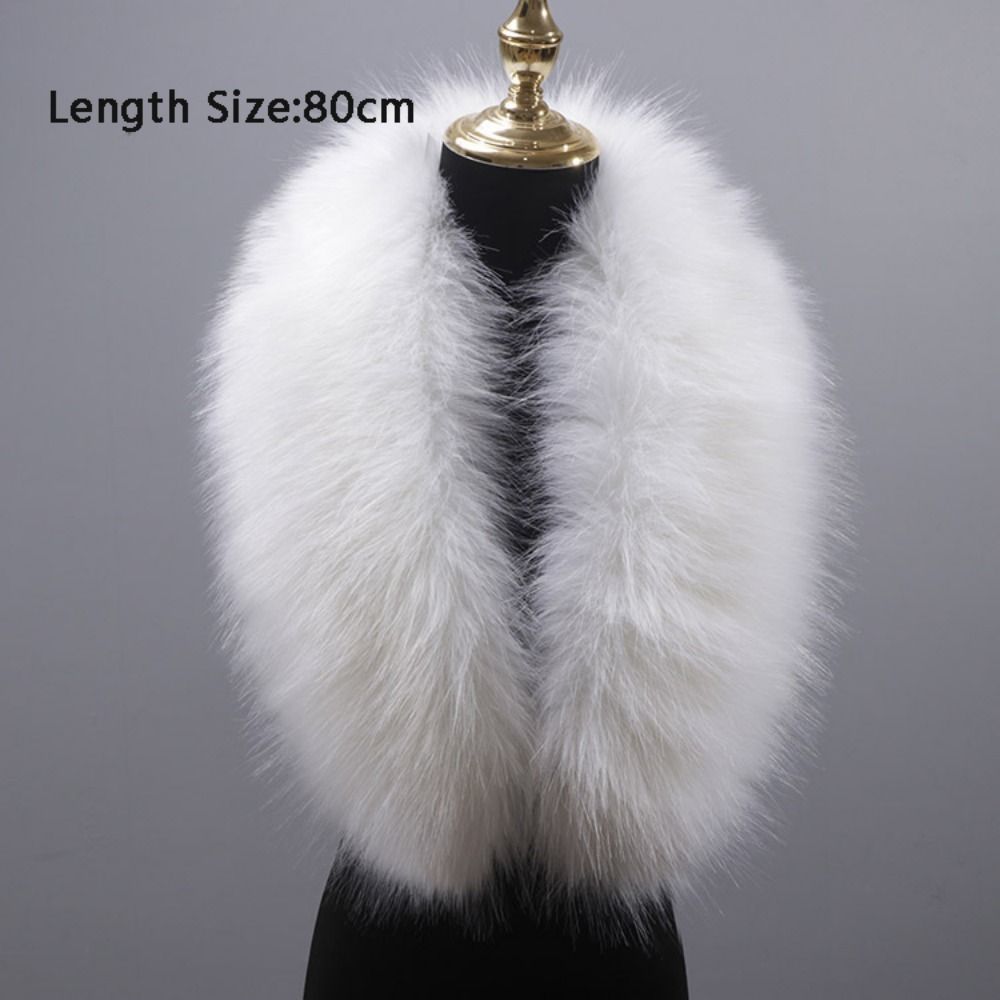 New 80cm Large Faux Fur Collar - Winter Clothing Women Sale ulasan dan harga