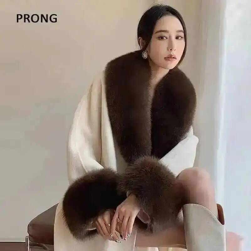 100% Real Fox Fur Collar Winte - Winter Clothing Women Sale ulasan dan harga