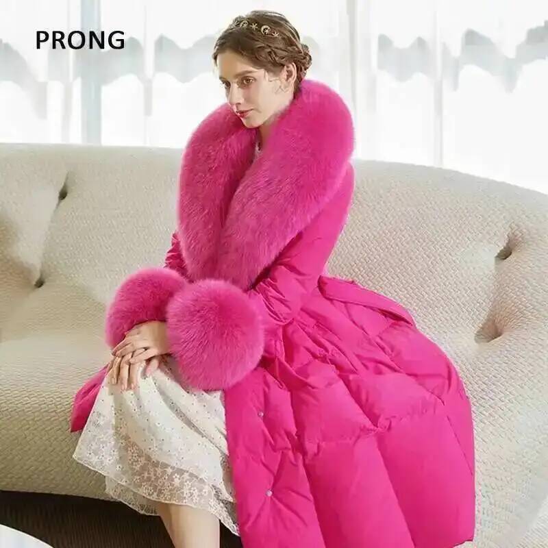 100% Real Fox Fur Collar Winte - Winter Clothing Women Sale ulasan dan harga