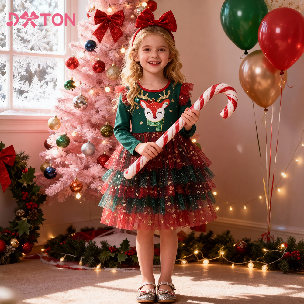 DXTON New Year Girls Dress Lay - Winter Clothing Dress Up ulasan dan harga