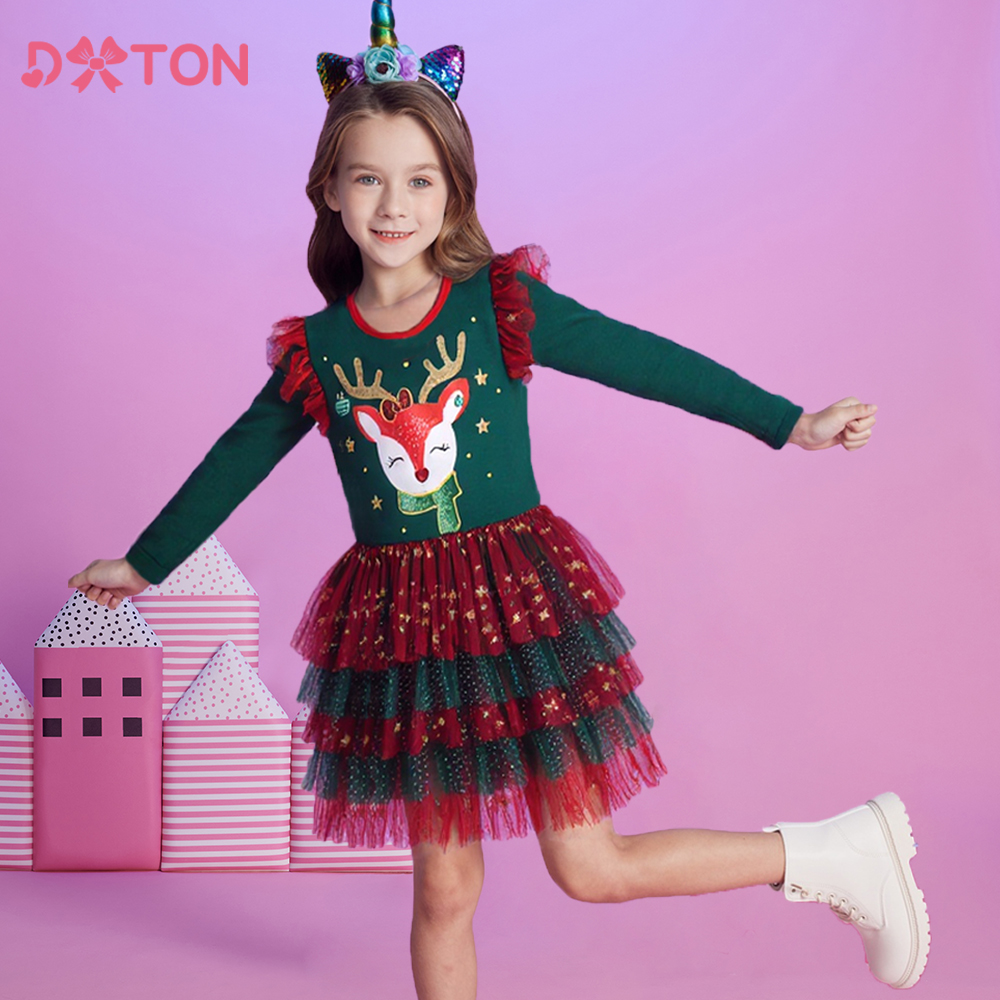 DXTON New Year Girls Dress Lay - Winter Clothing Dress Up ulasan dan harga