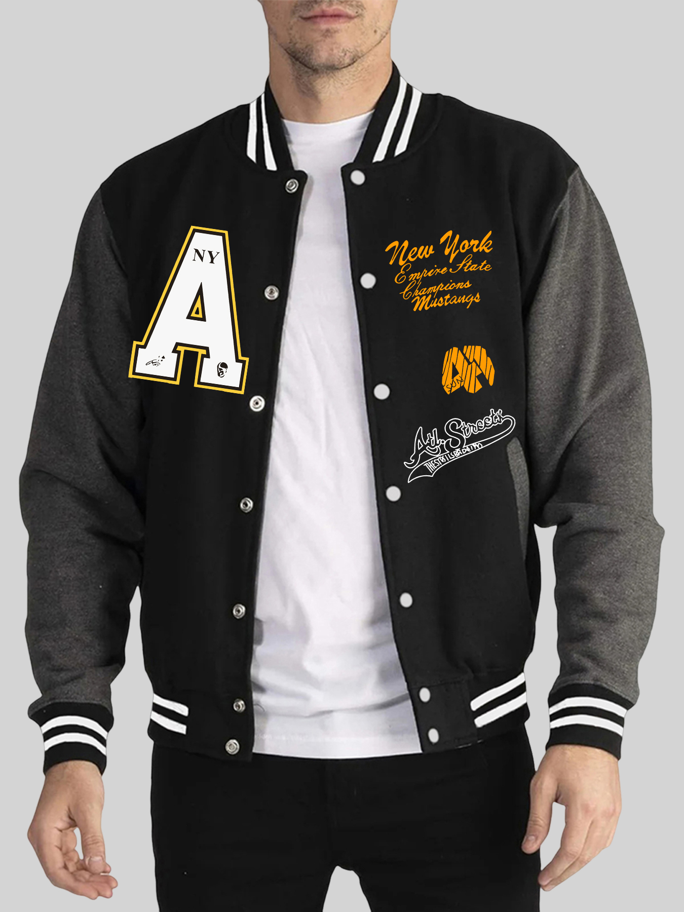 New York Empire State Print Ve - Winter Clothing New York ulasan dan harga