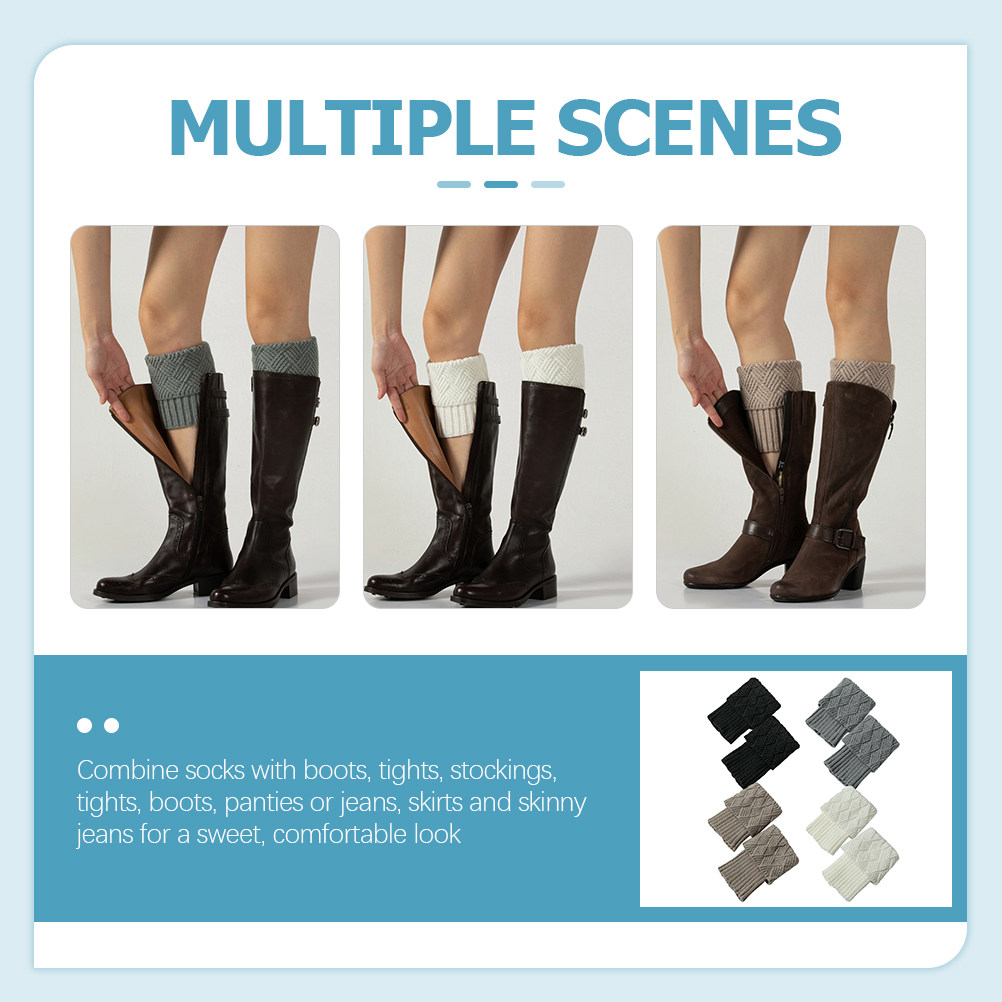 4Pairs Warm Leg Warmers Winter - Winter Clothing Leg Warmers ulasan dan harga