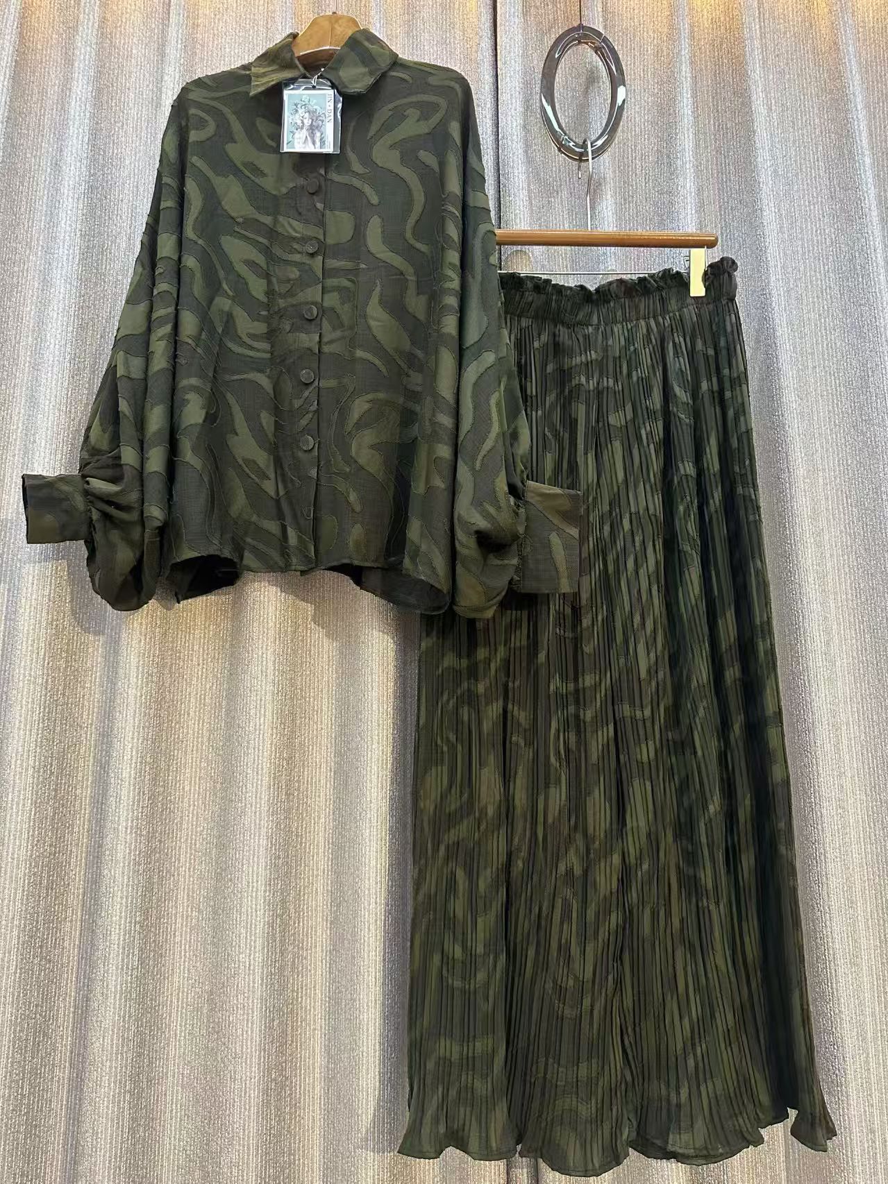Autumn Gray Floral Two Piece S - Winter Clothing Outfits ulasan dan harga