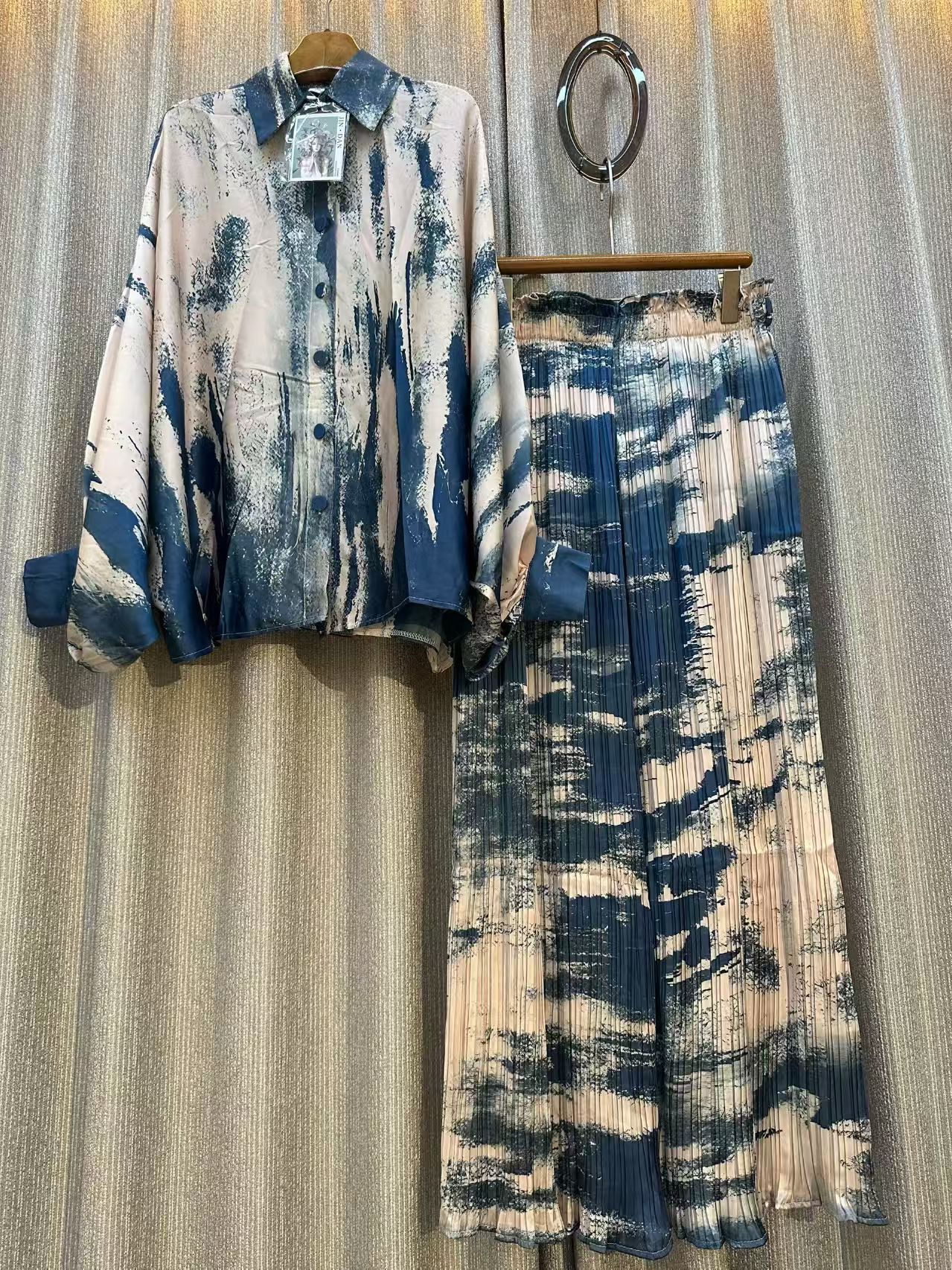 Autumn Gray Floral Two Piece S - Winter Clothing Outfits ulasan dan harga